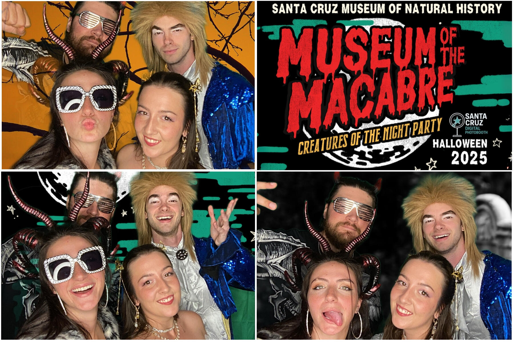 Museum of Natural History Halloween Party (4x6, 3 Photo Template with AI Backgrounds)